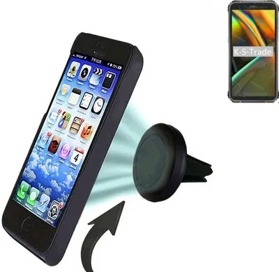 Produktbild von K-S-Trade Kompatibel mit Blackview BV5100 Auto Handy Halterung KFZ Halter Lüftungsgitterhalterung Air Vent mount Smartphone Halter