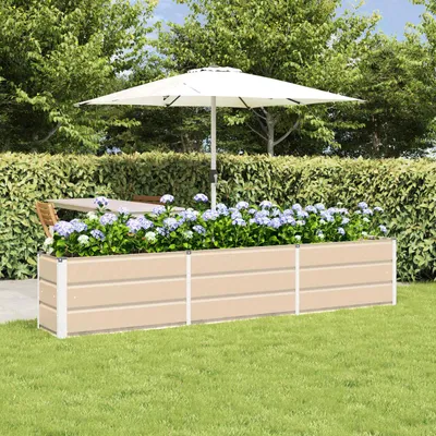Produktbild von Maison Exclusive - Pflanzkübel Elfenbein 240 x 40 x 45 cm Stahl