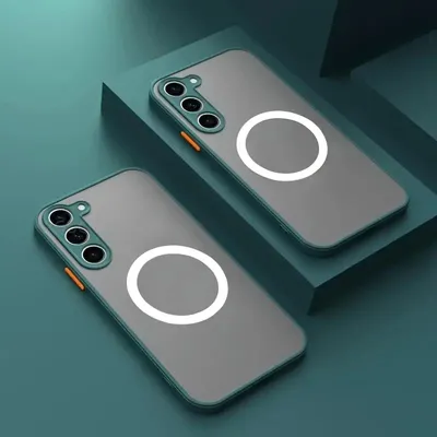 Produktbild von Magsafe Handyhülle für  Samsung Galaxy S25 Edge TPU Schutz Hülle mit Magnet Ring für induktives laden Schutz Cover Case für Magsafe Zubehör Farbe: Dunkelgrün