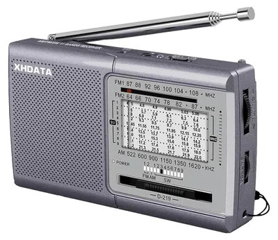 Obrázek produktu pro XHDATA Přenosné kapesní rádio AM/FM/SW, šedá barva