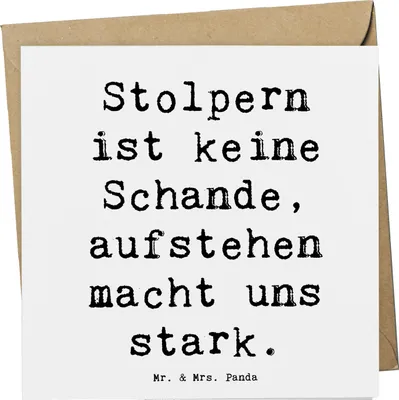 Produktbild von Mr. & Mrs. Panda Glückwunschkarte Spruch Aus Fehlern lernen - Weiß - Geschenk, Fehler machen, Motivation, faltkarte, Trost, Chancen, Inspiration, daraus, Grußkarte