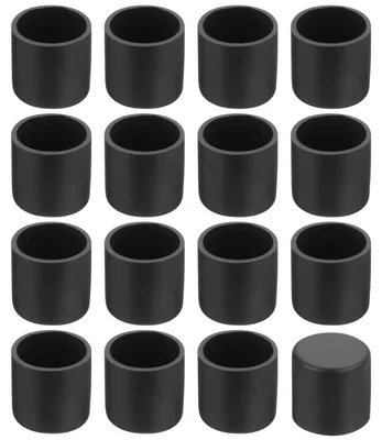 Produktbild von 56 Stück Stuhlfuß-Kappen, 19 mm - Rutschfeste PVC-Fußgleiter zum Schutz von Möbeln