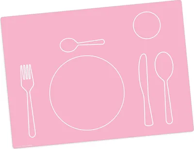 Produktbild von Tischset | Platzset abwaschbar - Montessori Kinder Tischset für Jungen und Mädchen - 44 x 32 cm - premium Vinyl –  Germany – rosa