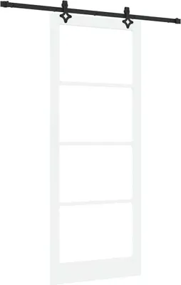 Immagine prodotto di vidaXL Porta scorrevole ORKDAL Bianco e nero 93 x 232 cm