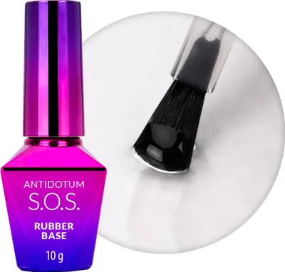 Obrázek produktu pro Gumový základ pro pružné nehty, manikúru, pedikúru a zdobení S.O.S. Antidote MollyLac 10 g