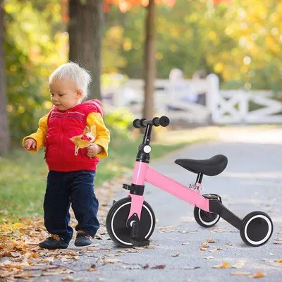 Productafbeelding van 3 in 1 Kinderdriewieler voor Kinderen - Meerdere Gebruiksmogelijkheden van 1 tot 5 Jaar