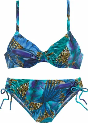 Produktbild von LASCANA Bügel-Bikini blau-bedruckt Größe 44 Cup B
