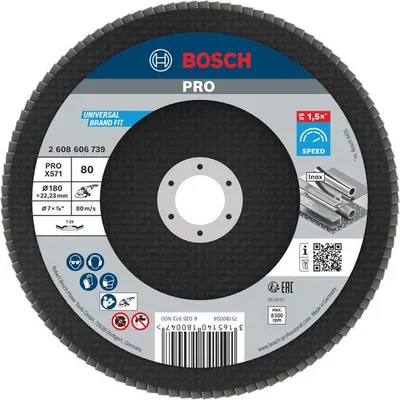 Produktbild von PRO X571 Fächerschleifscheibe, gerade, 180 mm, K120
