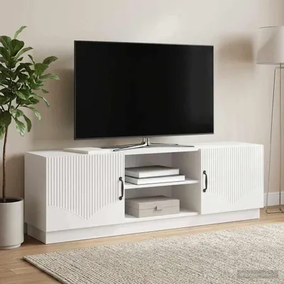 Produktbild von vidaXL TV-Schränk Hochglanz Weiß 150 x 31 x 47 cm Holzwerkstoff