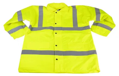 Produktbild von Jacke in Signalgelb Warnjacke mit Reißverschluss und Kapuze Größe L