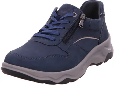 Produktbild von Waldläufer Halbschuh H-Max 718006-410-206, Nubukleder, Jeans-Blau, Reißverschluss, Weite H 42