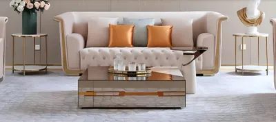 Zdjęcie produktu dla Designerski nowoczesny stolik kawowy Stolik boczny Sofa Stolik marmurowy Szklany stolik kawowy Nowy