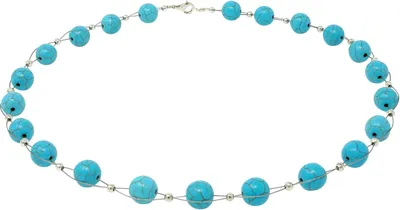Produktbild von Kette Collier aus Türkis-Howlith Ø10mm 48cm Türkiskette Türkis Halskette Damen