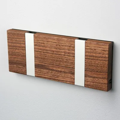 Produktbild von Wandgarderobe KNAX 2er-Set walnuss (102112)