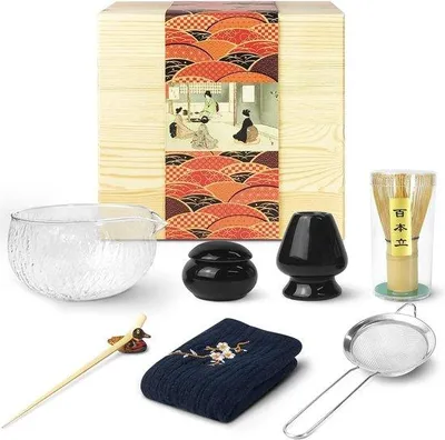 Produktbild von Famanu Matcha Set mit Schenkbecher und Zubehör - Handgemachte Keramiken