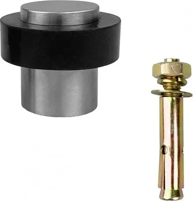 Produktbild von Edelstahl Türstopper Türpuffer Bodentürstopper Edelstahl zur festen Bodenmontage Ø45mm