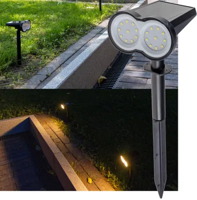 Produktbild von Gartenstrahler Solar mit Erdspieß 80lm Dämmerungssensor IP65