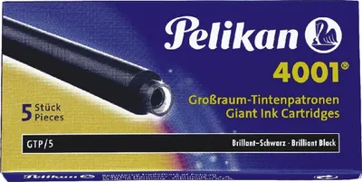 Image de 10x Pelikan® 310615 Cartouche d'encre 4001® GTP/5 noir brillant 5 cartouches