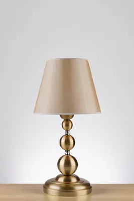 Produktbild von Opviq, Hochwertige Tischlampe, Metallkörper, Beige & Gold, Ø15-25 cm, E27, IP20