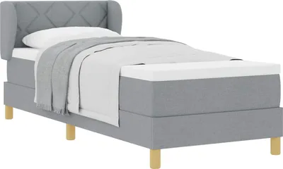 Obrázok produktu pre vidaXL Skriňová posteľ s čelom svetlosivá 80 x 200 cm látka