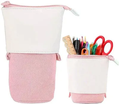 Produktbild von Famanu Stifteetui mit Reißverschluss und Pop-up Stifthalter - 2-in-1 Studentenetui mit teleskopischem Design