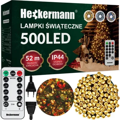 Produktbild von Weihnachtsbaumlichter LED 500 Dioden, warmweiß, IP44, 50 m + 2 m, Fernbedienung