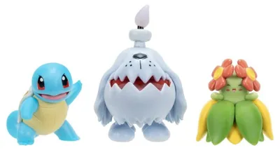 Produktbild von Pokémon Battle Figure Actionfiguren 3er-Pack Schiggy, Gruff & Blubella