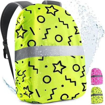Produktbild von Famanu Regenhaube für Rucksack - 100% wasserdicht, reflektierend, universal passend