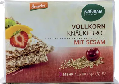 Produktbild von Naturata Sesam-Vollkorn-Knäckebrot, demeter 250g