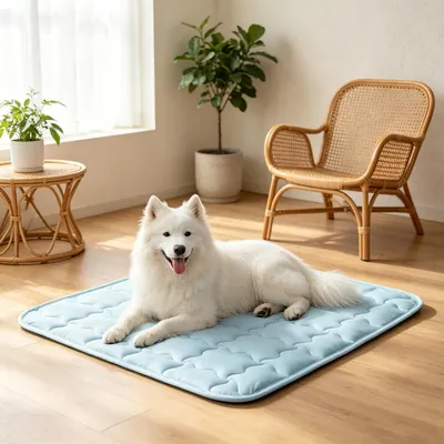 Immagine prodotto di Tappetino refrigerante per cani e gatti, dimensioni 104 x 71 cm, auto-raffreddante