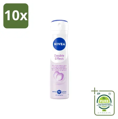 Produktbild von 10 x NIVEA Double Effect Anti-Transpirant Spray - 150 ml - Großpackung - 10 Stücke