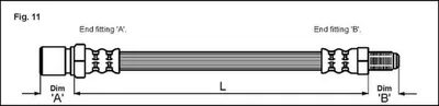 Produktbild von METZGER 4118489 Bremsschlauch für FIAT BRAVO II (198) 500L (351, 352) Panda Schrägheck (141) für LANCIA DELTA III (844) für ALFA ROMEO 155 (167)