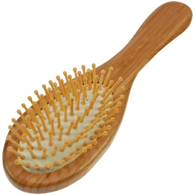 Immagine prodotto di Spazzola per capelli, legno di bambù, setole con protuberanze, 23 x 6,5 cm