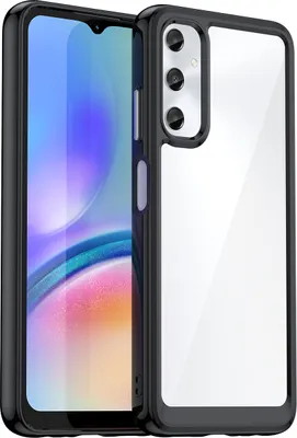 Image de Etui pour Samsung Galaxy A05S transparent, antichoc Etui de protection en silicone TPU noir