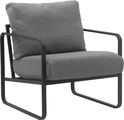 Produktbild von CLP Lounger Manea mit Metallgestell dunkelgrau Stoff