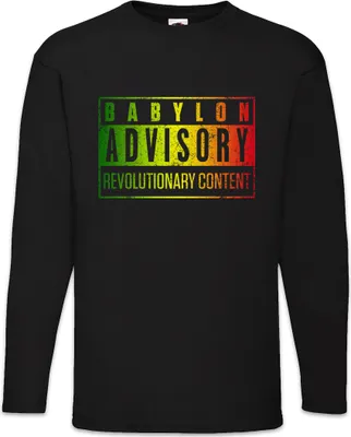 Produktbild von Urban Backwoods Babylon Advisory, Langarm T-Shirt, Farbe: Schwarz, Größe: S