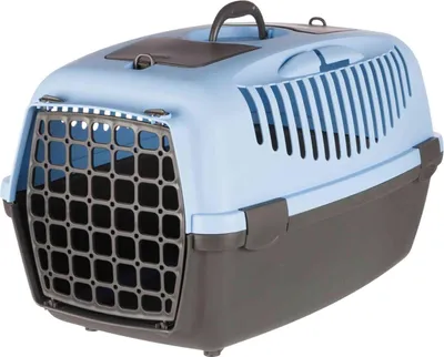 Produktbild von TRIXIE Transportbox Capri 3 - dunkelgrau/blau - 40 × 38 × 61 cm