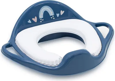 Produktbild von Babykajo Toilettentrainer mit weißer Polsterung – Universal-WC-Sitz, abnehmbares Soft-Polster, 2 Griffe, rutschfest, in mehreren Farben