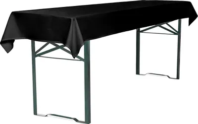 Produktbild von TexDeko Tischdecke für Bierzeltgarnitur 100x250cm, waschbar (Schwarz)