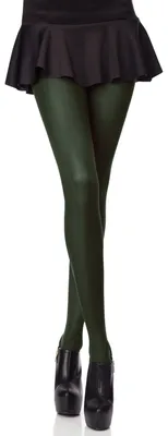 Image de Collants colorés pour femmes Merry Style en microfibre 40 deniers (vert bouteille, taille M).