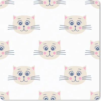 Produktbild von MuchoWow® Mauspad Mousepad Katzen - Mädchen - Pastell - Muster - Kinder 30x30 cm - Mousepads - Maus Mat - Pad - Mausunterlage - Gaming