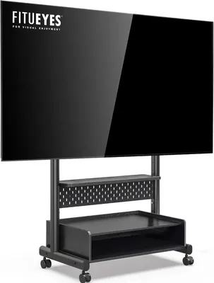Produktbild von Rollbarer TV-Ständer mit Rädern – Standfuß für Fernseher – TV-Wagen für Fernseher von 40 bis 85 Zoll – Höhenverstellbar – Hoch – Max. 60 kg