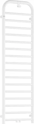 Productafbeelding van Badkamerradiator, laddermodel, 157 cm, wit staal, 586W, water-elektrisch.