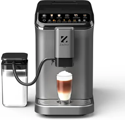 Produktbild von Kaffeevollautomat mit Milchbehälter, 20 Bar, 15-stufiges Mahlwerk, Touchscreen, PID-Temperaturkontrolle, Automatische Reinigung, 5 Getränke auf Knopfd