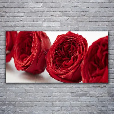 Produktbild von Glasbilder 120x60 Wandbild Druck auf Glas Rosen Pflanzen