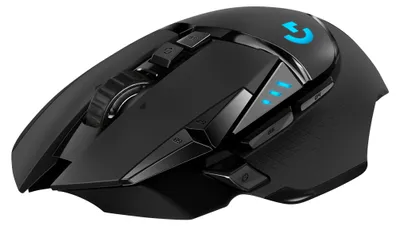 Produktbild von Logitech G G502 LIGHTSPEED, rechts, RF Wireless, 25600 DPI, 1 ms, Schwarz