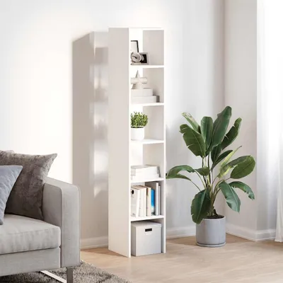 Image de vidaXL Bibliothèques 2 pcs. empilables blanc 30x30x80 cm bois composite