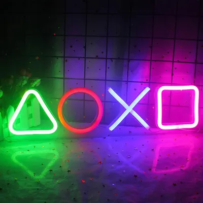 Produktbild von LED Neon Schild USB Neon Leuchtschild Acryl Wanddeko USB Neonlicht für Schlafzimmer Wohnzimmer Kinderzimmer Party, Spielknopf