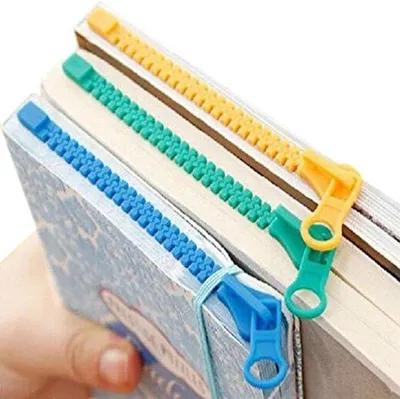 Produktbild von 3 Stifte - Notizbuchmarker - Mit Gummibandverschluss - Für Notizen markieren - Gelb, Grün, Blau