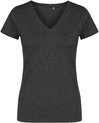 Produktbild von X.O V-Ausschnitt T-Shirt Plus Size Damen, Schwarz-Melange, XXL
